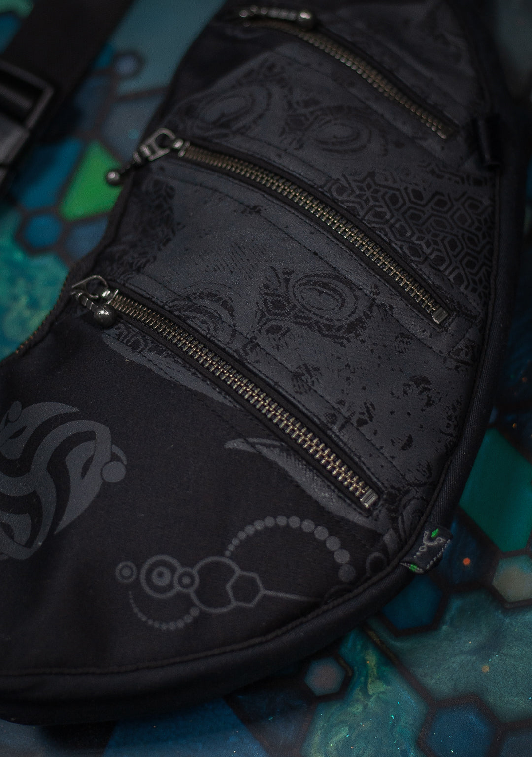 Botta Bag / Cotton Printed Clip - Black BUFO